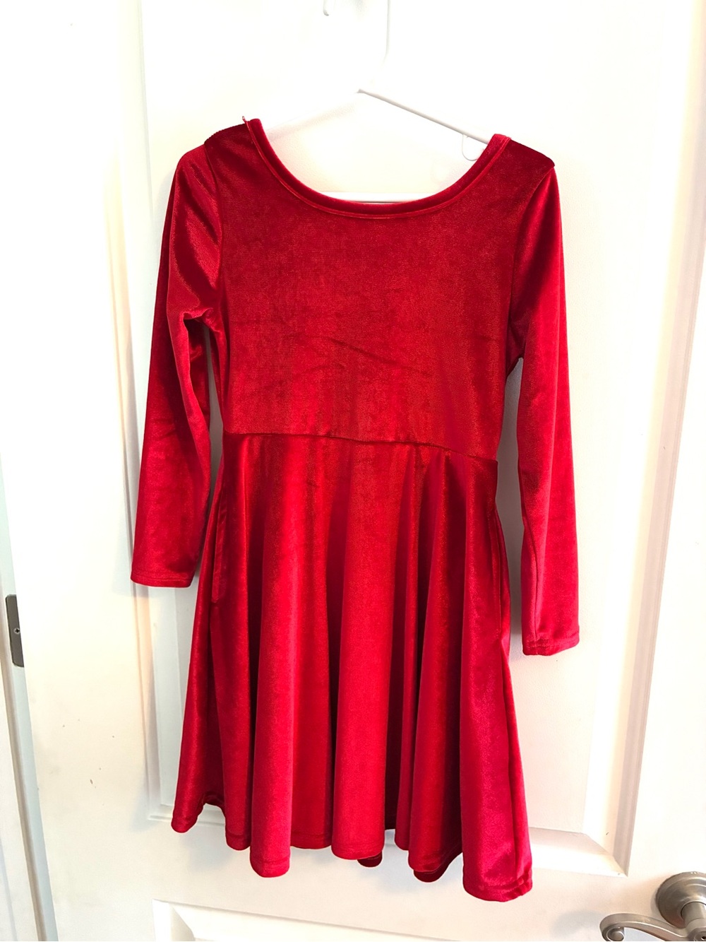 Little Girls Red Velvet Dress
